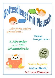 Gottesdienst mit plausch Lass gut sein